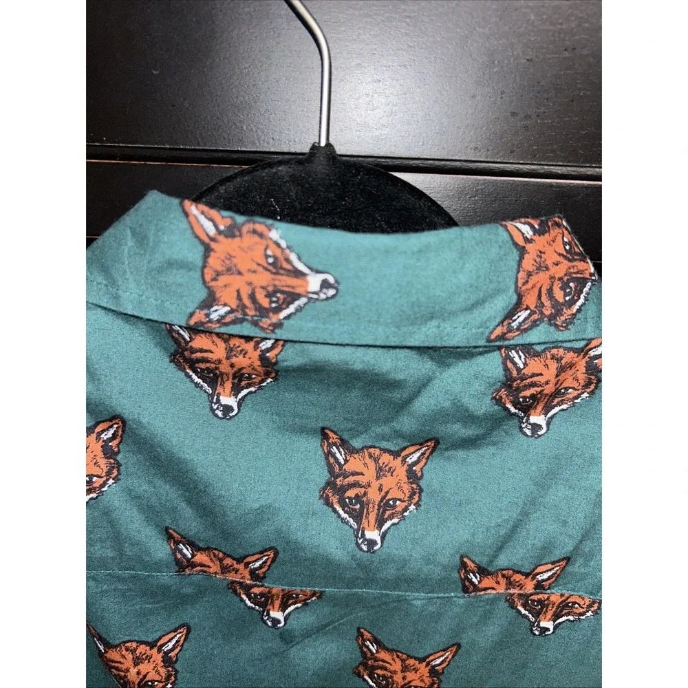 MENS RUN & FLY 50'S/60'S RETRO/VINTAGE/HAWAIIAN FOX HEAD PRINTED‎ SHIRT